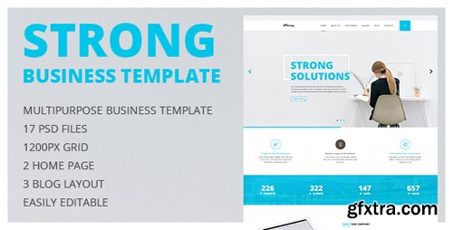 ThemeForest - Strong — Multipurpose Business and Portfolio PSD Template with Clean Minimal Design 14931663