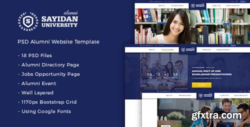 ThemeForest - Sayidan - University Alumni PSD Template 16219528