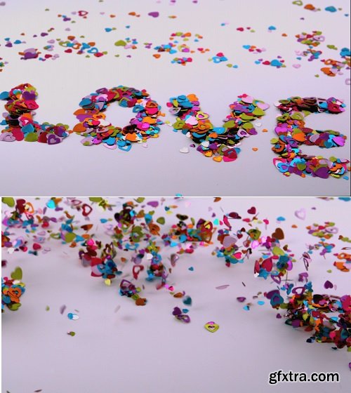 Love confetti blows away 3