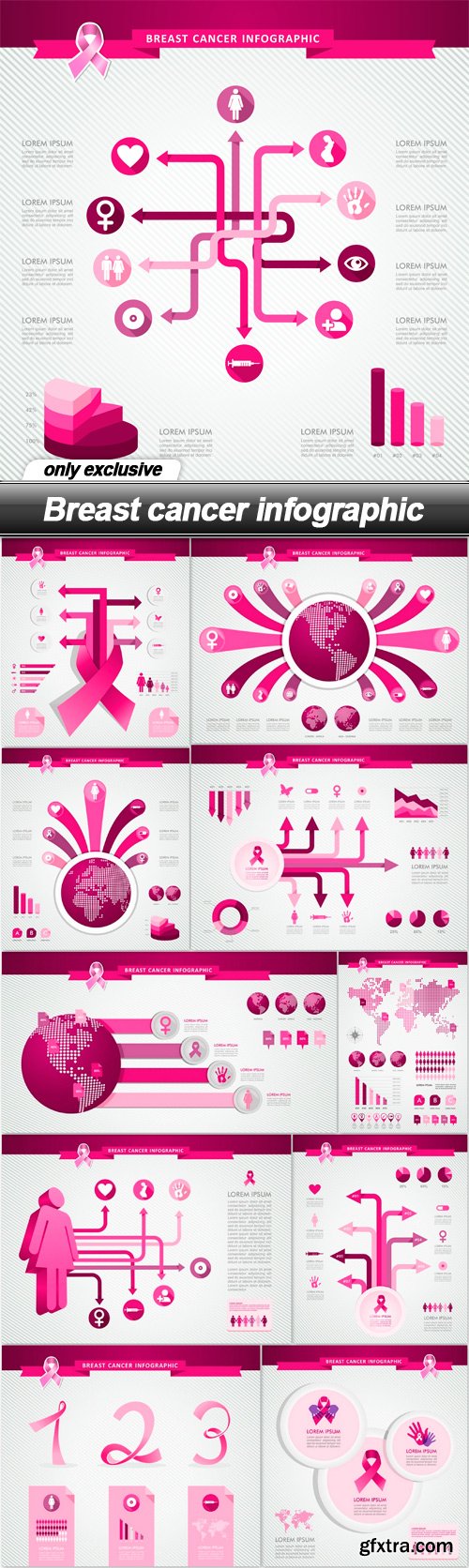 Breast cancer infographic - 11 EPS