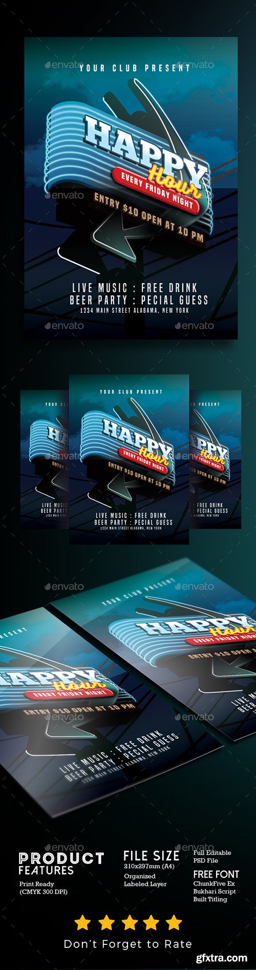 Graphicriver Happy Hour Motel Sign 17208358