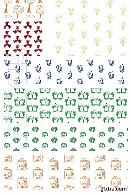 Eco Patterns Vector Set 1