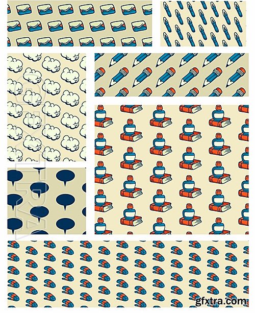 School Vector Patterns Set 1