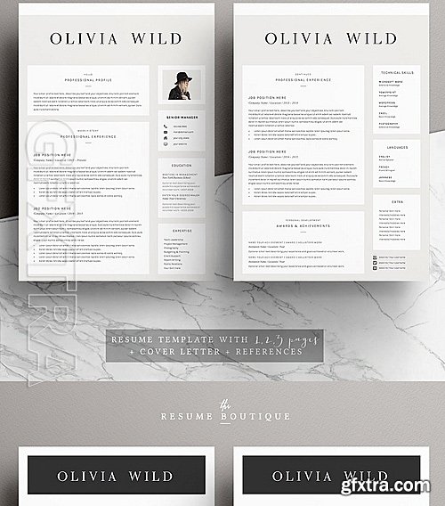 CM - 5 page Resume Template  Ultra Chic 1144146