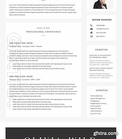 CM - 5 page Resume Template  Ultra Chic 1144146