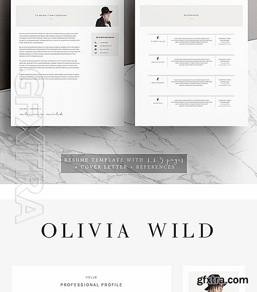 CM - 5 page Resume Template  Ultra Chic 1144146