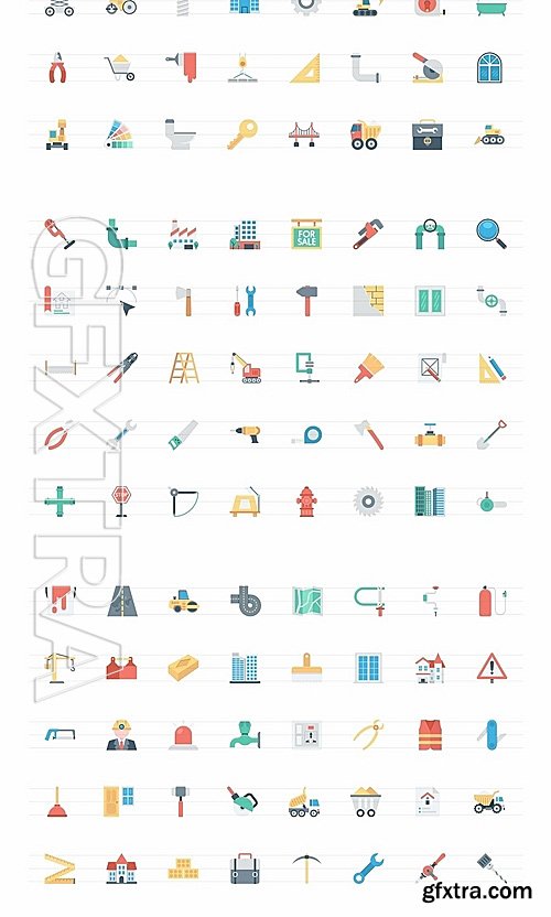 CM - 192 Flat Construction Icons 1143791