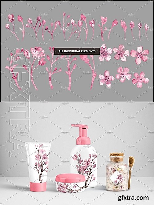 CM - Cherry Blossom Watercolour clipart 1143306