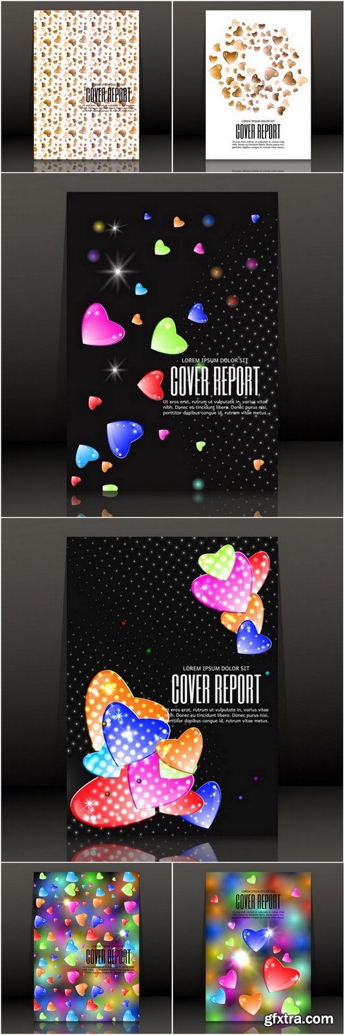 Template Design for Cover - 6 EPS Vector Stock