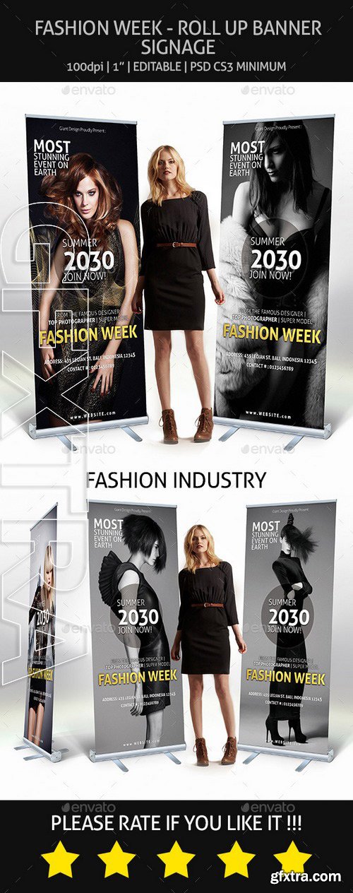 GraphicRiver - Fashion - Roll Up Banner Signage 9136574