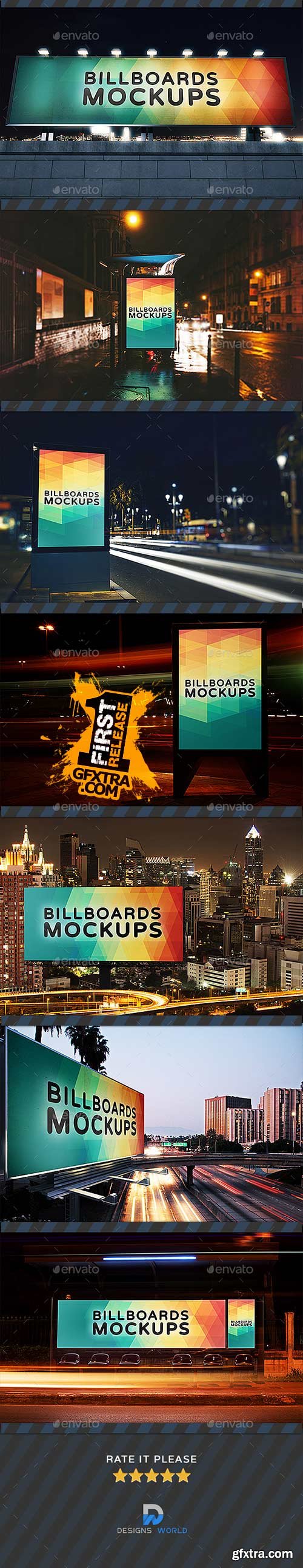 GraphicRiver - Billboards Mockups at Night Vol.1 18832876