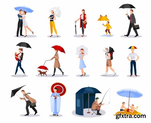 Collection of businessman people man woman icon infographics team understanding 2-25 EPS