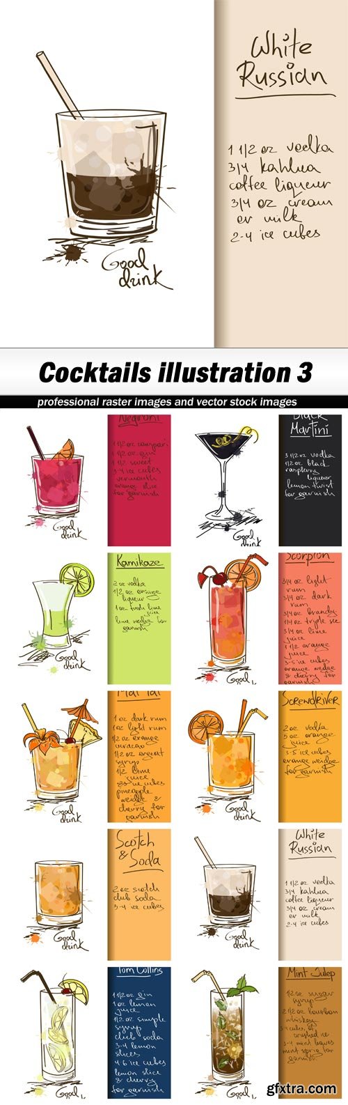 Cocktails illustration 3 - 10 EPS