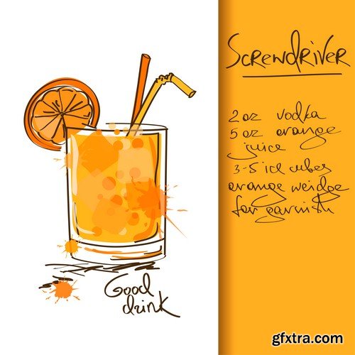 Cocktails illustration 3 - 10 EPS