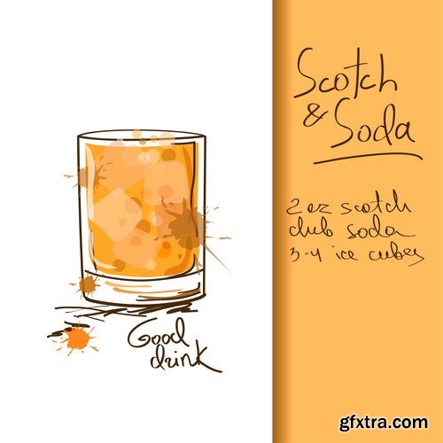 Cocktails illustration 3 - 10 EPS