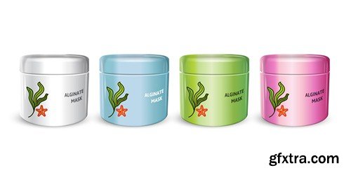 Packaging design cosmetic products for the face - 6 EPS