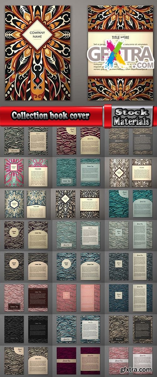 Collection book cover journal notebook flyer card business card banner vector image 47-25 EPS