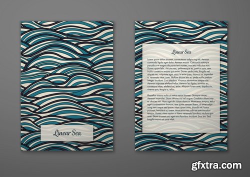 Collection book cover journal notebook flyer card business card banner vector image 47-25 EPS