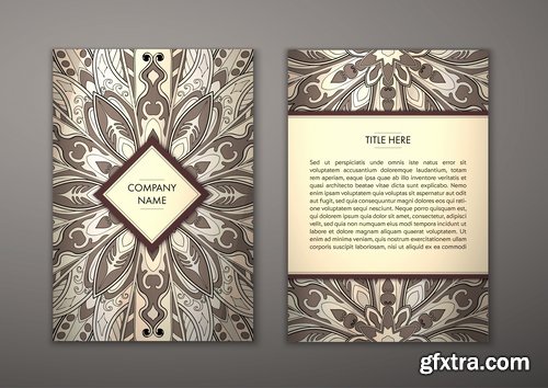 Collection book cover journal notebook flyer card business card banner vector image 47-25 EPS