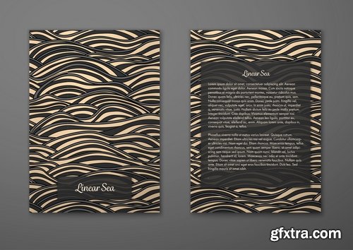 Collection book cover journal notebook flyer card business card banner vector image 47-25 EPS