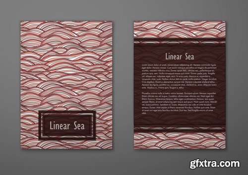 Collection book cover journal notebook flyer card business card banner vector image 47-25 EPS