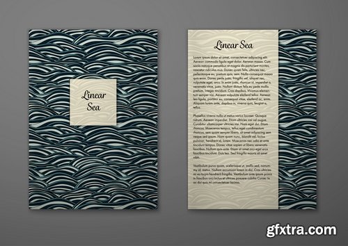 Collection book cover journal notebook flyer card business card banner vector image 47-25 EPS