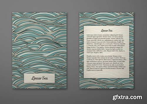 Collection book cover journal notebook flyer card business card banner vector image 47-25 EPS