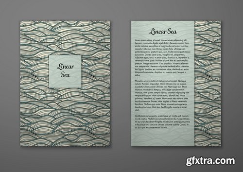 Collection book cover journal notebook flyer card business card banner vector image 47-25 EPS