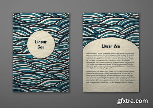 Collection book cover journal notebook flyer card business card banner vector image 47-25 EPS