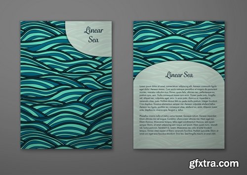 Collection book cover journal notebook flyer card business card banner vector image 47-25 EPS