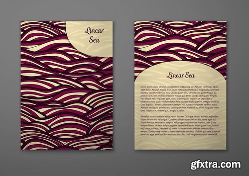 Collection book cover journal notebook flyer card business card banner vector image 47-25 EPS