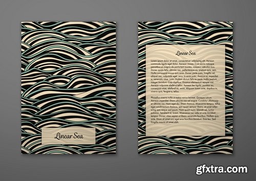 Collection book cover journal notebook flyer card business card banner vector image 47-25 EPS