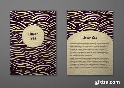 Collection book cover journal notebook flyer card business card banner vector image 47-25 EPS