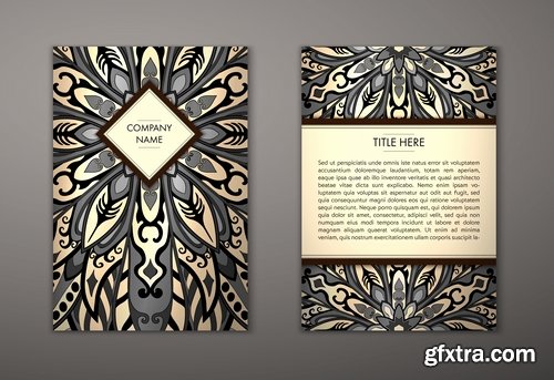 Collection book cover journal notebook flyer card business card banner vector image 47-25 EPS