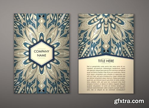 Collection book cover journal notebook flyer card business card banner vector image 47-25 EPS