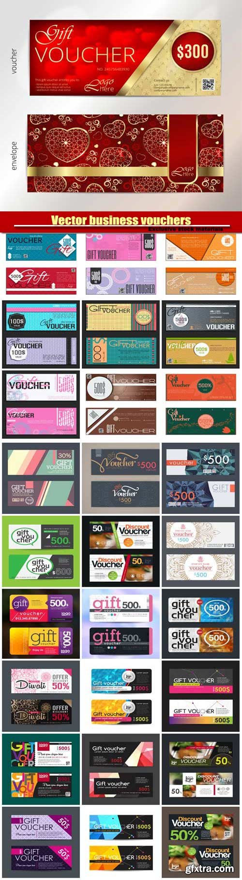 Vector business vouchers