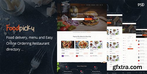 ThemeForest - Foodpicky - Online food ordering from local restaurants - Restaurants directory - PSD 14686122