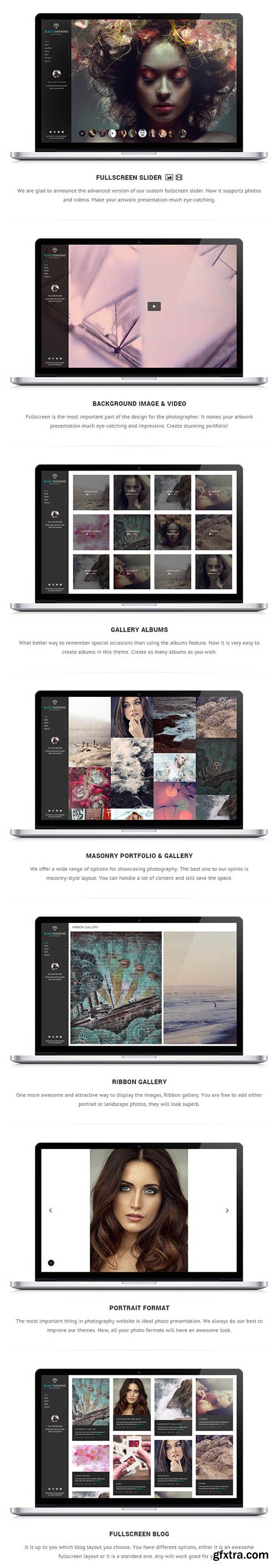 GT3Themes - DIAMOND - Photography Website Template