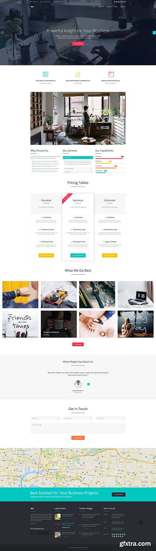 GT3Themes - Business One Page HTML Template - Infinum