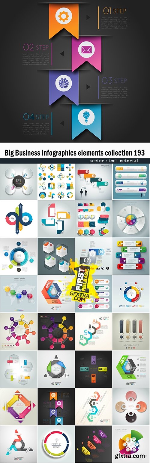 Big Business Infographics elements collection 193