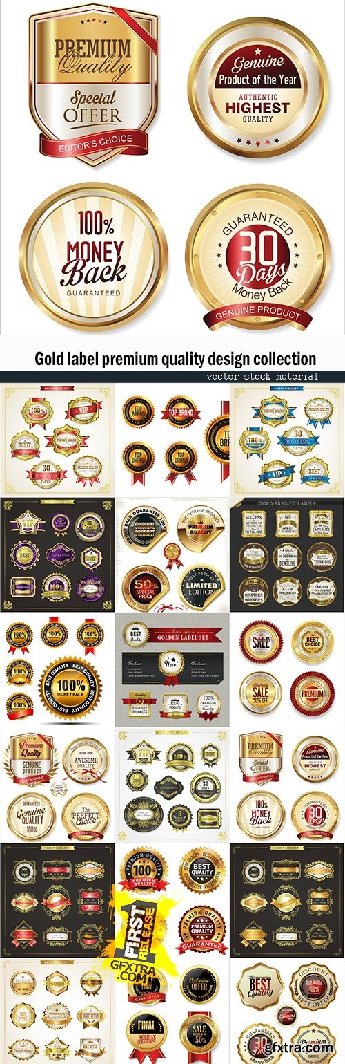 Gold label premium quality design collection