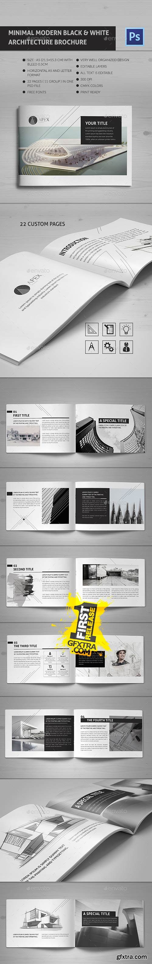 GraphicRiver - Minimal Modern Black & White Architecture Brochure 11785566