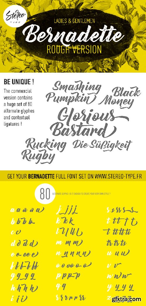 Bernadette Rough Font