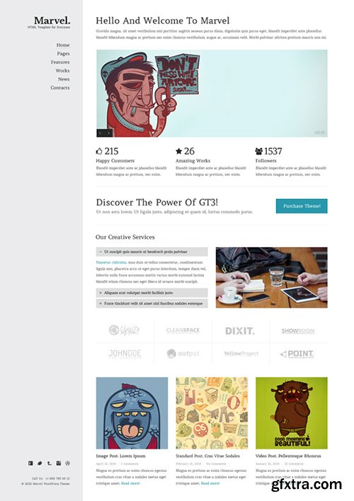 GT3Themes - Marvel Creative Portfolio Website Template