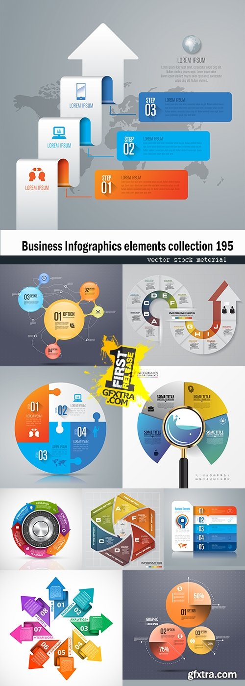 Business Infographics elements collection 195