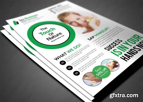 CreativeMarket Spa Flyer 1138067