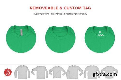 CreativeMarket Next Level Long Sleeve Shirt Mockup 1139475