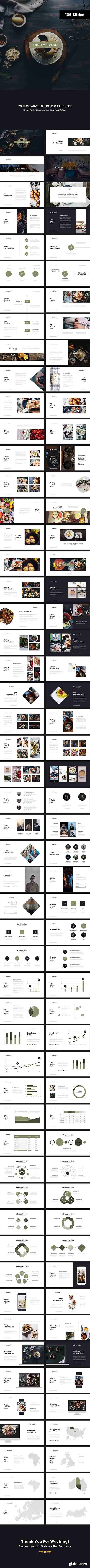 CreativeMarket Food Vintage Presentation Template 1139327