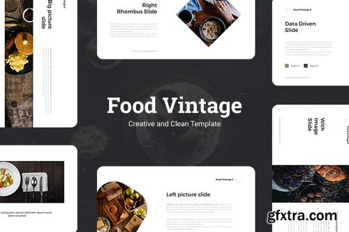 CreativeMarket Food Vintage Presentation Template 1139327