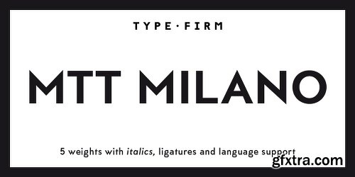 MTT Milano Font Family - 10 Fonts